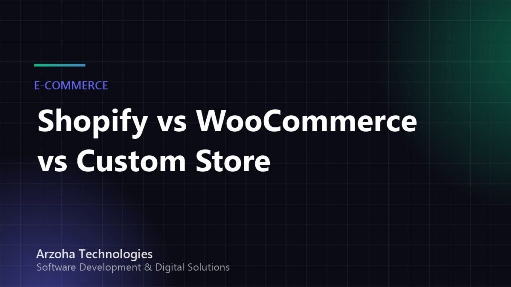 Shopify vs WooCommerce vs Custom Store: Choosing Your E-Commerce Platform
